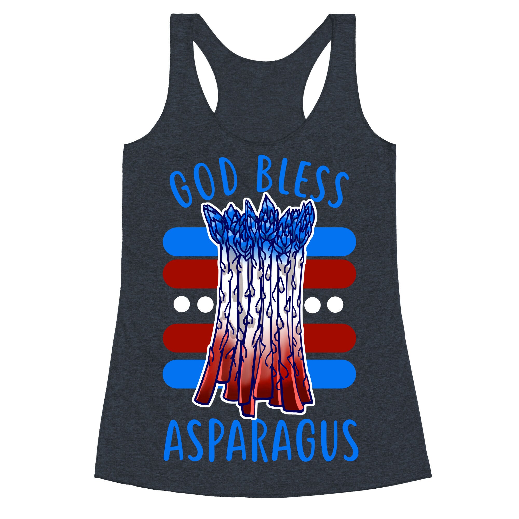 God Bless Asparagus Racerback Tank